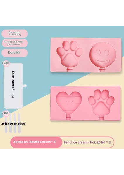 Dondurma Kalıbı Gıda Sınıfı Silikon Ev Yapımı Popsicle Modeli Yapın (Yurt Dışından)