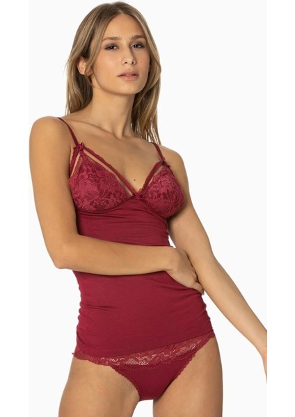 Bordo Kadın Atlet Kaşkorse Takım 375