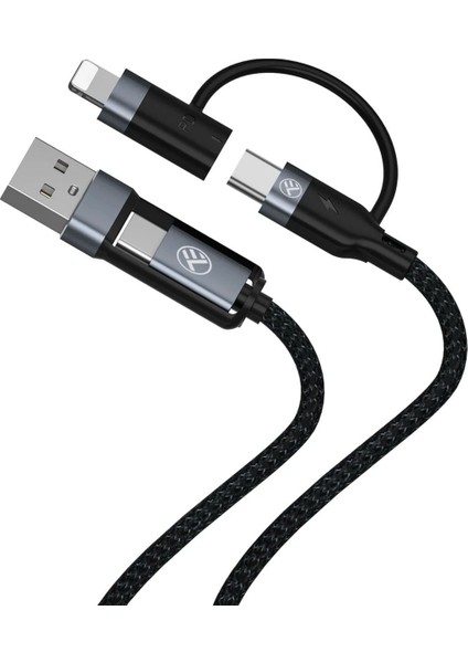 Samsung M01 / M02 / M10 / M11 / A10 / A11 / A12 / A13 Uyumlu 120W Kırılmaz Çoklu Hızlı Şarj kablosu