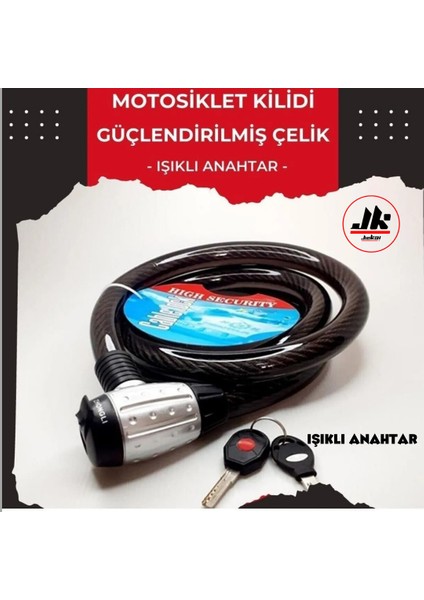 25X200 Halat Kilit Işıklı Anahtar * Siyah *