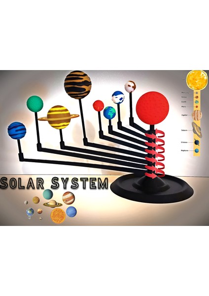 Güneş Sistemi Gezegenler Solar Sistem Çocuk Gelişimi Eğitici Oyun Eğitici Masa Üstü Obje