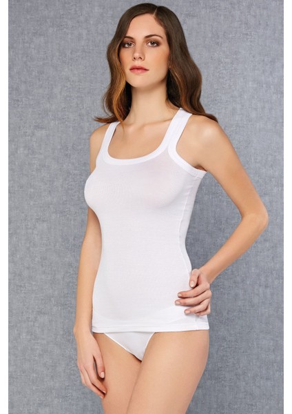 Kadın Micro Modal Ince Kumaş Geniş Yaka Günlük Atlet 9311