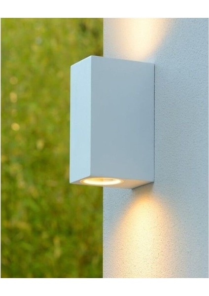 Çift Yönlü LED Kare Gün Işığı Duvar Apliği Beyaz (4'lü Paket)
