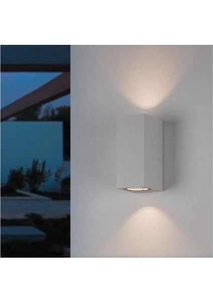 Çift Yönlü LED Kare Gün Işığı Duvar Apliği Beyaz (4'lü Paket)