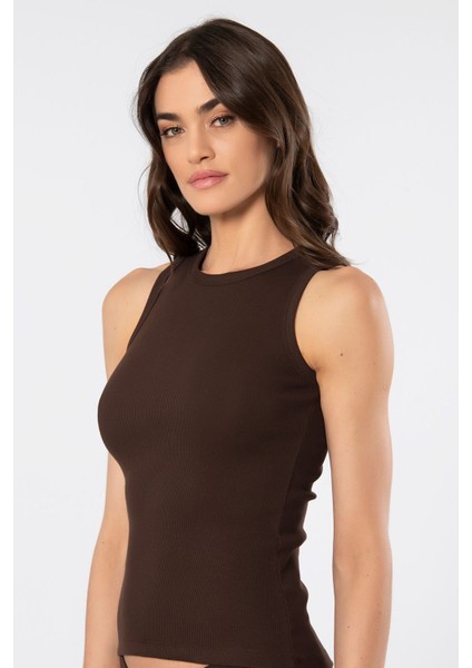 Kadın Kolsuz Ribana Atlet 3407/KAHVE fiyatları