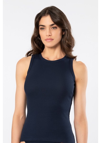 Kadın Kolsuz Ribana Atlet 3407/LACIVERT fiyatları