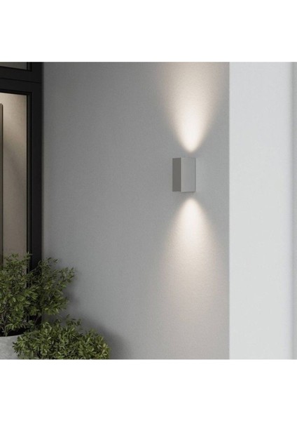 Çift Yönlü LED Kare Gün Işığı Duvar Apliği Beyaz (4'lü Paket)