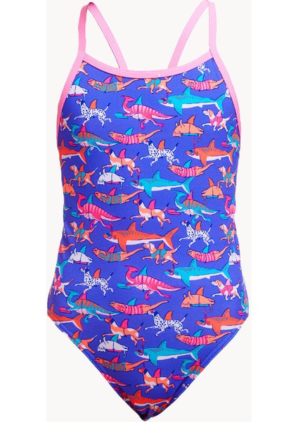 doggie paddle kız çocuk mayosu