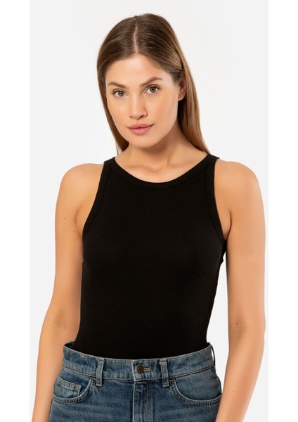 Kadın Halter Yaka Fitilli Atlet 3403/SIYAH modelleri