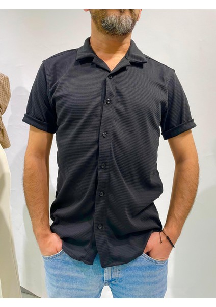 Siyah Yakalı Erkek T-Shirt No1