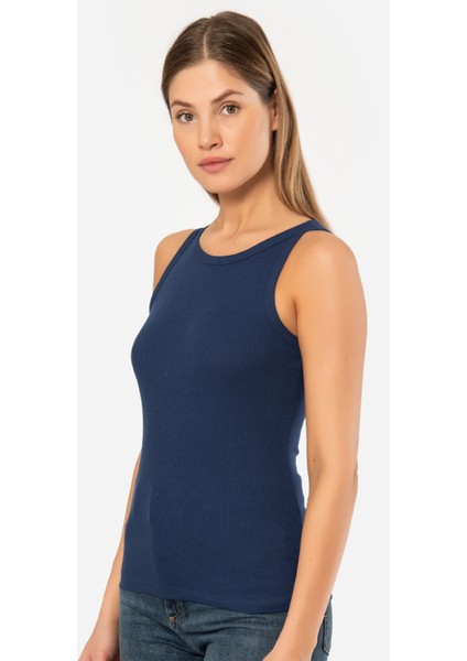 Kadın Halter Yaka Fitilli Atlet 3403/LACIVERT fiyatları