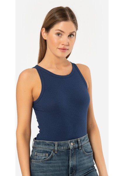 Kadın Halter Yaka Fitilli Atlet 3403/LACIVERT modelleri