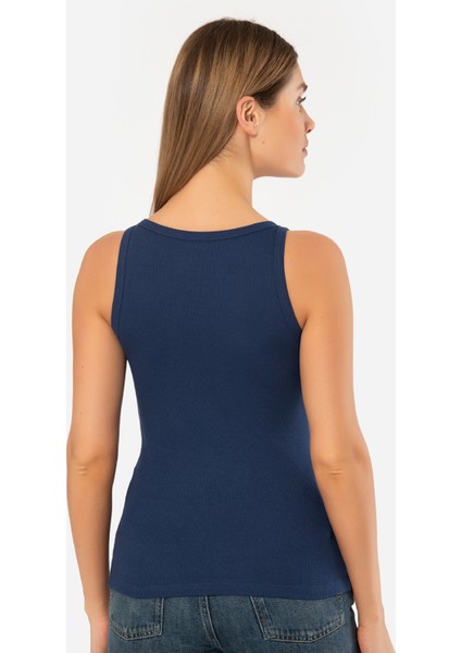 Kadın Halter Yaka Fitilli Atlet 3403/LACIVERT fırsatları