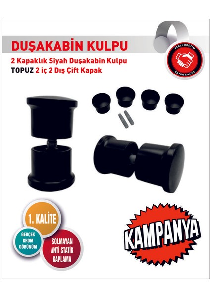 Iki Kapılık Duşakabin Kulpu Cam Duşakabin Topuz Kulp Siyah fiyatları