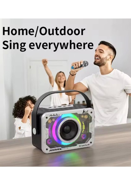 Vtn-82 Taşınabilir Kablosuz Işıklı Bluetooth Hoparlör Ses Değiştirme Özellikli