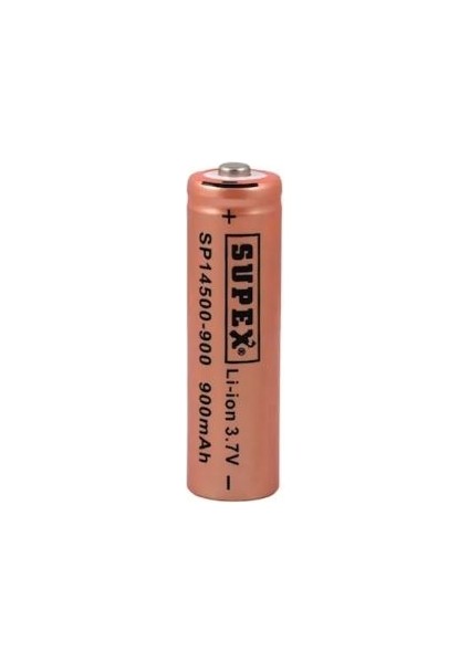 Supex SP14500-900S Lityum Ion 3.7V 900MAH Şarj Edilebilir Başlıklı Pil
