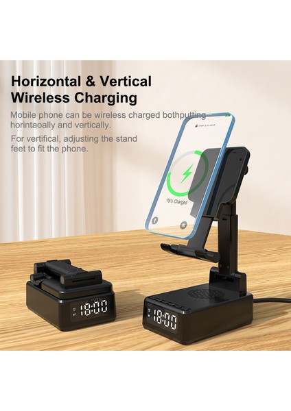 Masaüstü Kablosuz Şarjlı Cep Telefonu Tutucu 3'lü Kablosuz Şarjcı 1500MAH Pil (Yurt Dışından) fırsatları