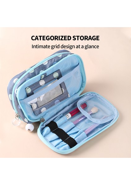 2 Katlı Seyahat Için Taşınabilir Makyaj Çantası (Yurt Dışından) modelleri