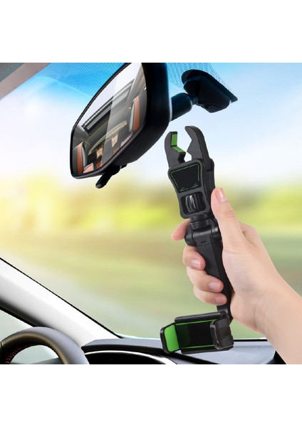 Çapraz Sınır Araba Geri Görüş Aynası Cep Telefonu Kılıfı Evrensel Navigasyon Sabitleyici Koyu Gri (Yurt Dışından) fiyatları