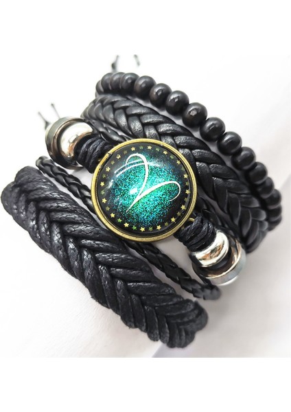 Siyah Örgülü Koç Boğa Yengeç 12 Burçlu Kol Bileziği Bilezik Erkek Erkek Bilezikler Moda Takı Kadın Deri Bilezikler (Yurt Dışından) modelleri