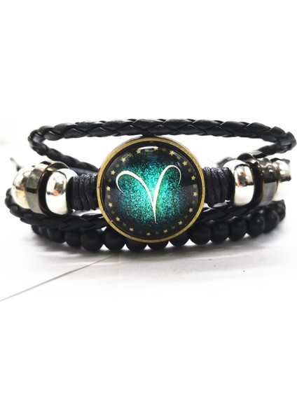 Siyah Örgülü Koç Boğa Yengeç 12 Burçlu Kol Bileziği Bilezik Erkek Erkek Bilezikler Moda Takı Kadın Deri Bilezikler (Yurt Dışından) indirimleri