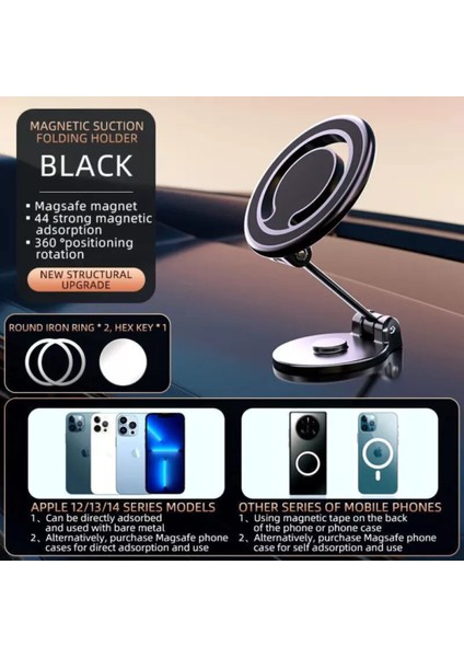 iPhone 15 14 13 Pro Max Manyetik Araba Cep Telefonu Tutucu Magsafe Uyumlu (Yurt Dışından) fiyatları