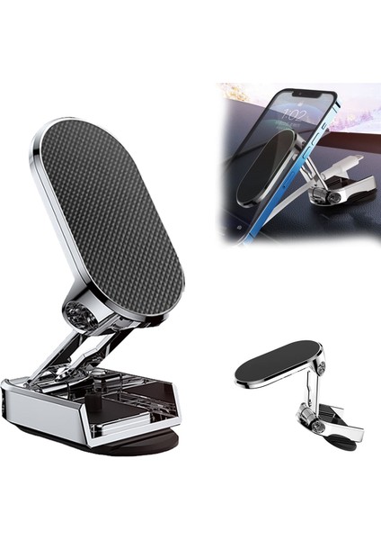 Alüminyum Manyetik 360° Dönen Araba Cep Telefonu Tutacağı (Yurt Dışından)