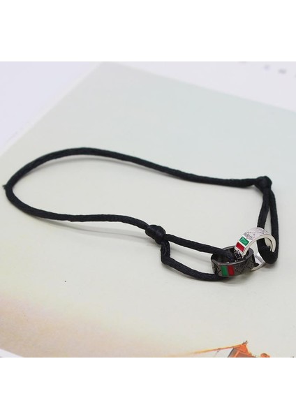 No.6 Boyutu Totabc Paslanmaz Çelik Ayarlı Halat Iki Renk Metal Aşk Mektubu Kazıma Bileklik Kadın Erkek Cinsiyetler Arası Sevgililer Günü Modası (Yurt Dışından)