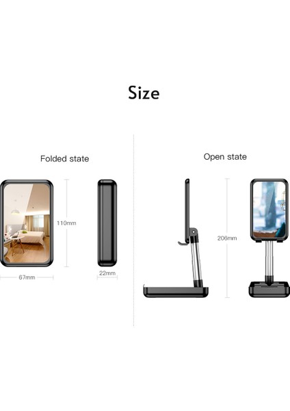 Masaüstü Cep Telefonu Standı Açı ve Yüksekliği Ayarlanabilir (Yurt Dışından) modelleri