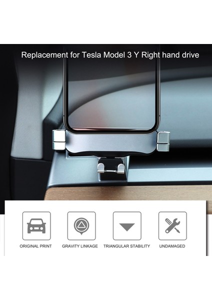 Marka Araba Cep Telefonu Destekli Tesla Model 3 Y Için Gravite Cep Telefonu Tutacağı (Yurt Dışından) fiyatları