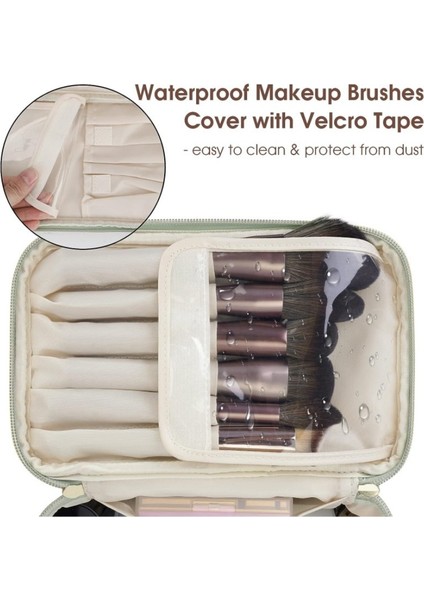 Sınır Ötesi Pembe Kozmetik Çantası Taşınabilir Büyük Kapasiteli (Yurt Dışından) indirimleri