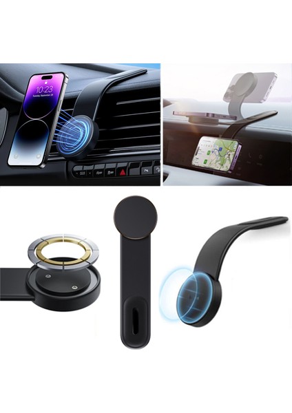Iphone 12 13 14 15 Için Katlanabilir Manyetik Araba Cep Telefonu Tutucu (Yurt Dışından)