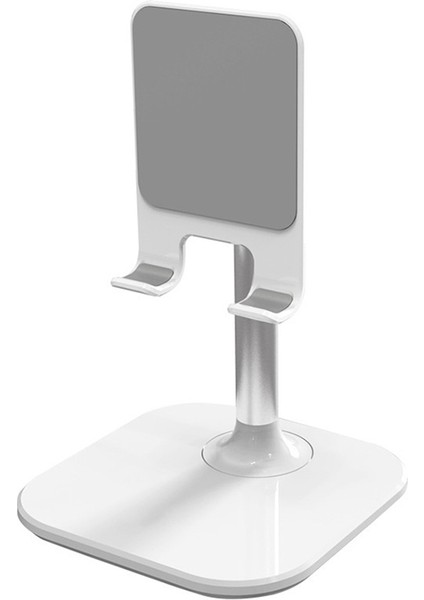 B026 Taşınabilir Cep Telefonu Masaüstü Standı Yükseklik Açısı Ayarlanabilir Beyaz (Yurt Dışından)
