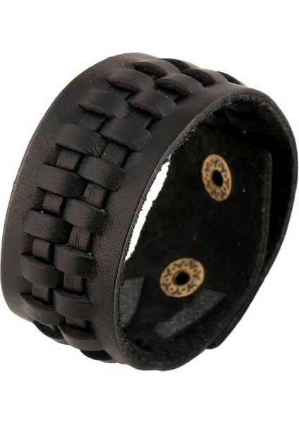 23CM Tarzı NO.82482 Beden Zorcvens Vintage Punk Retro Çok Katmanlı Deri Bileklik Erkek Moda Örme El Yapımı Halat Sarma Bilezikler ve Bilezikler (Yurt Dışından)