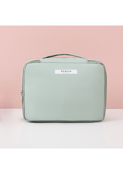 Yolculuk Taşınabilir Kozmetik Çantası Koyu Yeşil Büyük Kapasiteli (Yurt Dışından)