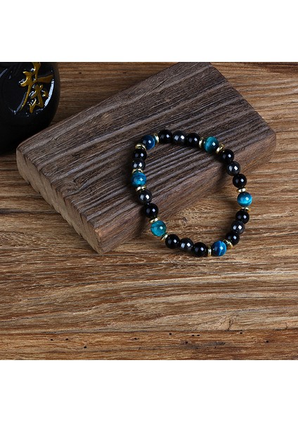 10 mm Tarzı No.27 Boyutu Doğal Kaplan Gözü Obsidyen Hematit Boncuklu Bileklik Erkekler Için Manyetik Sağlık Koruma Kadınlar Ruh Takı Hediye Pulsera Hombre (Yurt Dışından)