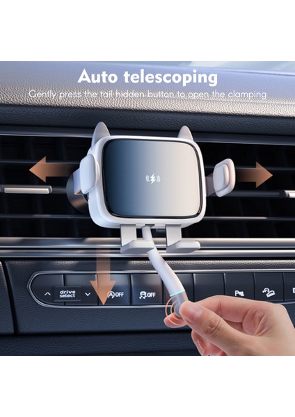 15W Kablosuz Araba Şarjı, iPhone 13 ve Huaweı Galaxy Modelleriyle Uyumlu Otomatik Tutucu (Yurt Dışından) modelleri