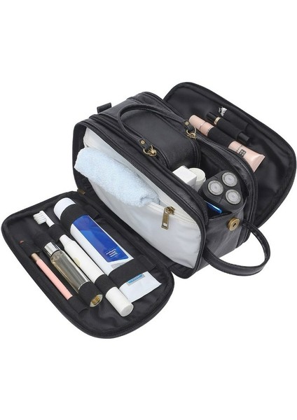 Erkekler Için Siyah Seyahat Makyaj Çantası (Yurt Dışından)