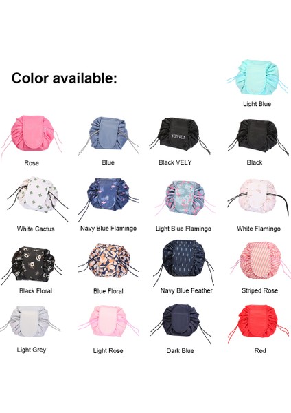 Çiçekli Tasma Kapaklı Düz Açılı Seyahat Makyaj Çantası (Yurt Dışından) fiyatları