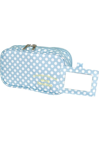 2 Katlı Makyaj Çantası Ayna Fırça Yerleri (Yurt Dışından)