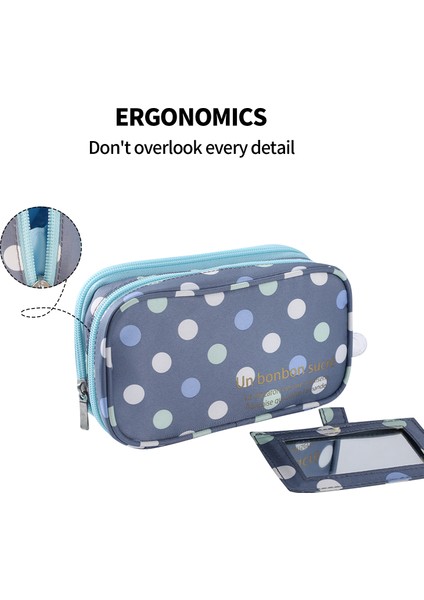 2 Katlı Makyaj Çantası Ayna Fırça Yerleri (Yurt Dışından) fırsatları