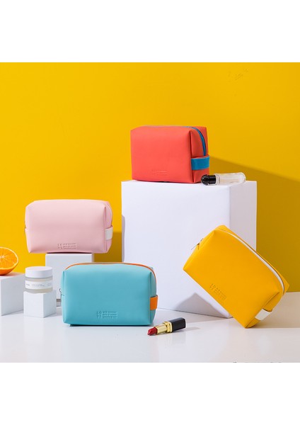 Pu Kozmetik Çantası Kore Versiyonu Turuncu Suya Dalı Taşınabilir (Yurt Dışından) fiyatları