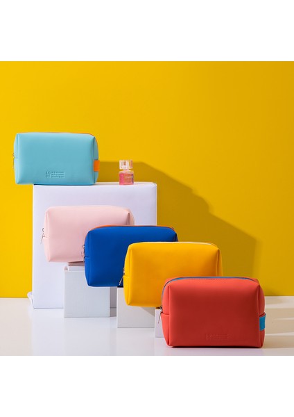 Pu Kozmetik Çantası Kore Versiyonu Turuncu Suya Dalı Taşınabilir (Yurt Dışından) indirimleri