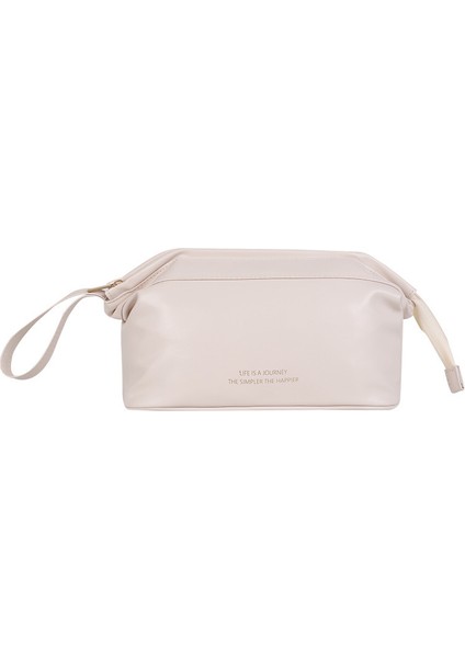 Büyük Kapasiteli Taşınabilir Beyaz Kozmetik Çantası (Yurt Dışından)