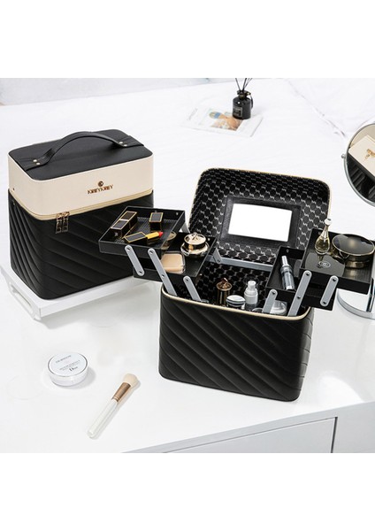 Çok Fonksiyonlu Ayna ile Taşınabilir Seyahat Kozmetik Çantası (Yurt Dışından) fiyatları