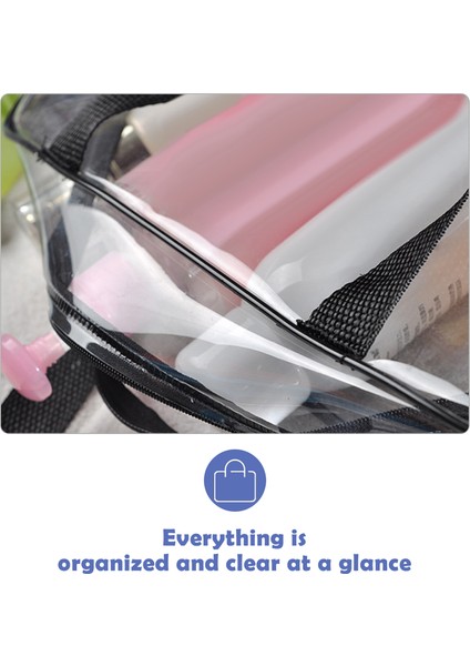 3 Adet Şeffaf Kozmetik Çantası Su Geçirmez (Yurt Dışından) indirimleri