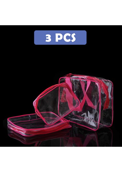 3 Adet Şeffaf Kozmetik Çantası Su Geçirmez (Yurt Dışından) fiyatları