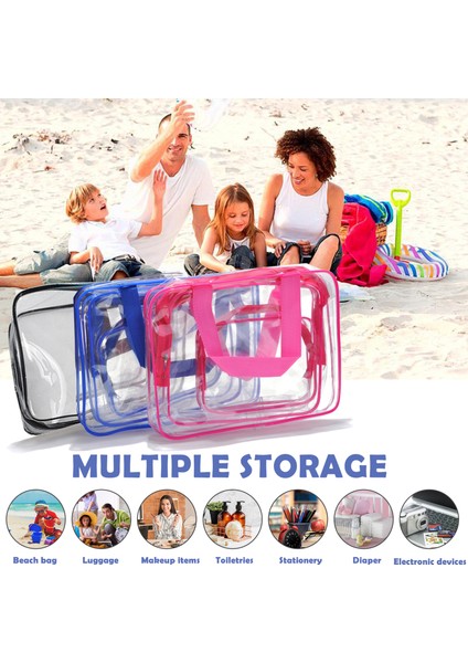 3 Adet Şeffaf Kozmetik Çantası Su Geçirmez (Yurt Dışından) fırsatları