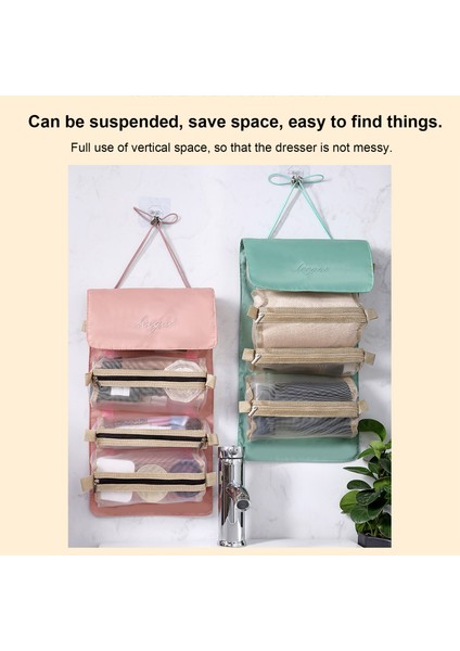 4 Iç 1 Makyaj Kozmetik Çantası Taşınabilir Büyük Kapasiteli (Yurt Dışından) fırsatları