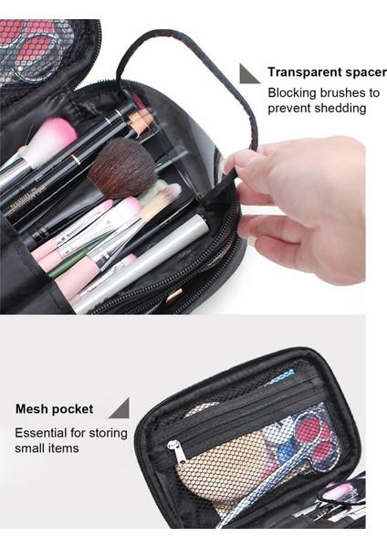 Çift Elmas Izgara Su Geçirmeyen Büyük Kapasiteli Kozmetik Çantası (Yurt Dışından) modelleri